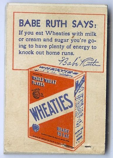 1932 Wheaties Flip Book Ruth